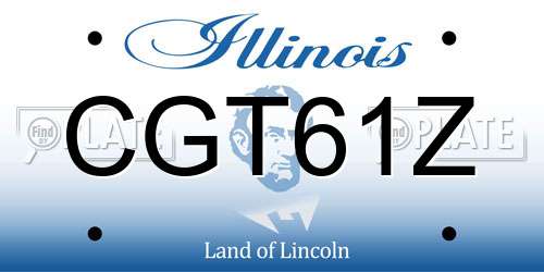CGT61Z Illinois License Plate