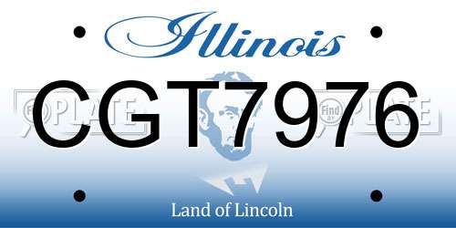 CGT7976 Illinois License Plate
