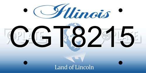CGT8215 Illinois License Plate