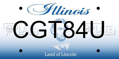 CGT84U Illinois License Plate