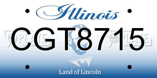 CGT8715 Illinois License Plate