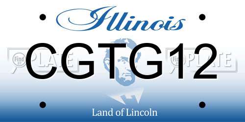 CGTG12 Illinois License Plate