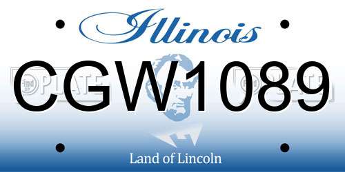 CGW1089 Illinois License Plate
