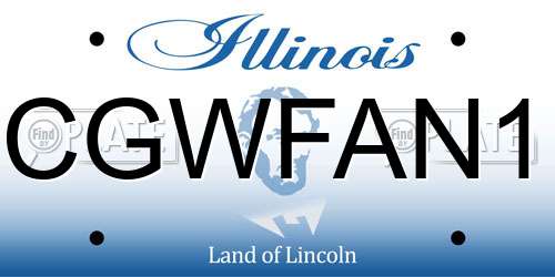 CGWFAN1 Illinois License Plate