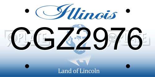 CGZ2976 Illinois License Plate