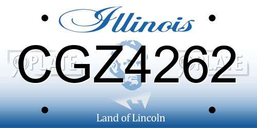 CGZ4262 Illinois License Plate