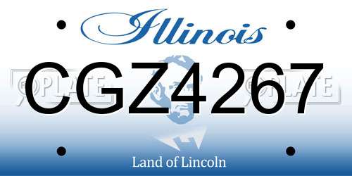 CGZ4267 Illinois License Plate