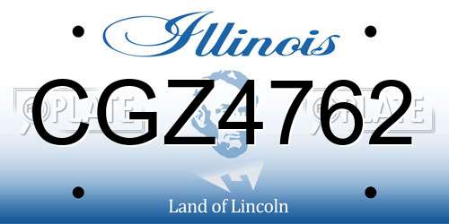 CGZ4762 Illinois License Plate