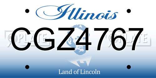 CGZ4767 Illinois License Plate