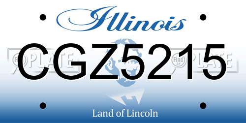 CGZ5215 Illinois License Plate