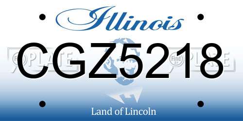 CGZ5218 Illinois License Plate