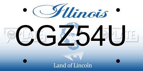 CGZ54U Illinois License Plate