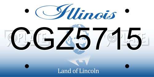 CGZ5715 Illinois License Plate
