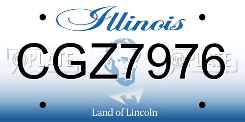 CGZ7976 Illinois License Plate