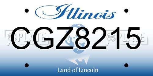 CGZ8215 Illinois License Plate