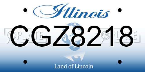 CGZ8218 Illinois License Plate