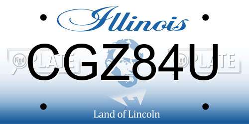 CGZ84U Illinois License Plate