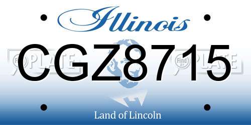 CGZ8715 Illinois License Plate