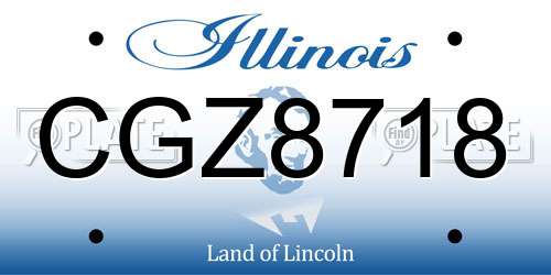 CGZ8718 Illinois License Plate