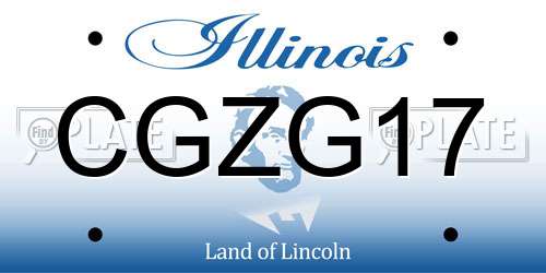 CGZG17 Illinois License Plate