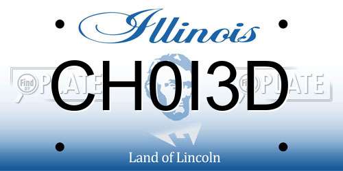 CH0I3D Illinois License Plate