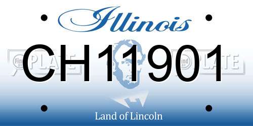 CH11901 Illinois License Plate