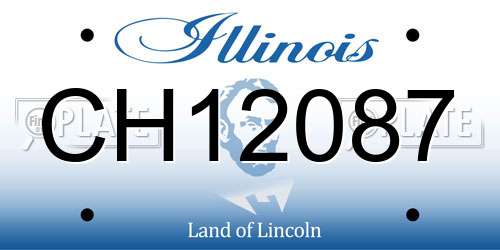 CH12087 Illinois License Plate