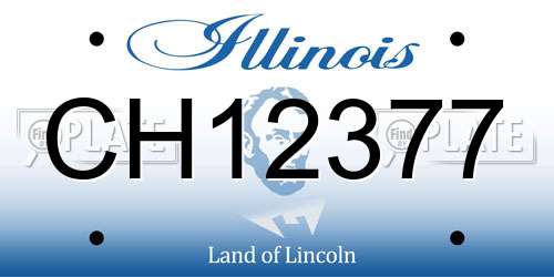 CH12377 Illinois License Plate