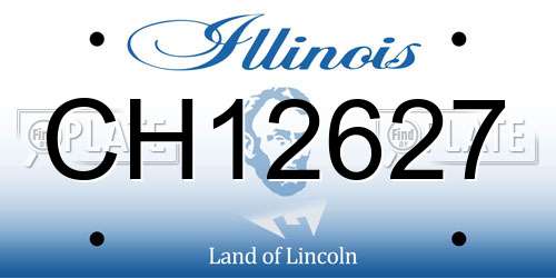 CH12627 Illinois License Plate