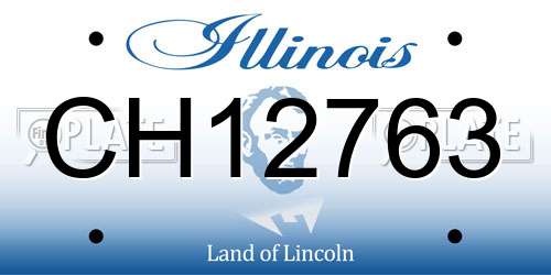 CH12763 Illinois License Plate