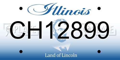 CH12899 Illinois License Plate