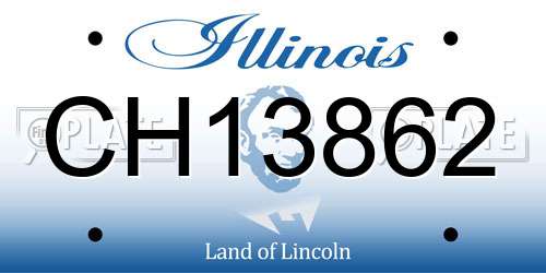 CH13862 Illinois License Plate
