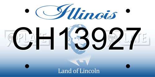 CH13927 Illinois License Plate