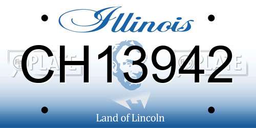CH13942 Illinois License Plate