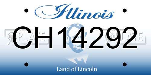 CH14292 Illinois License Plate