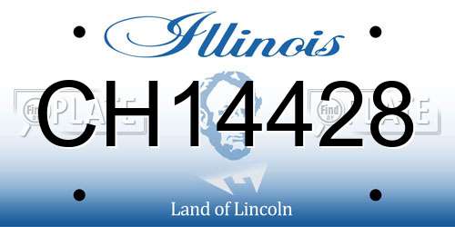 CH14428 Illinois License Plate