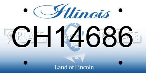 CH14686 Illinois License Plate