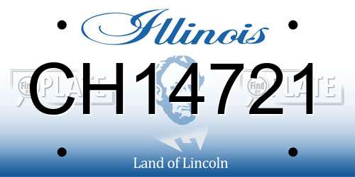 CH14721 Illinois License Plate