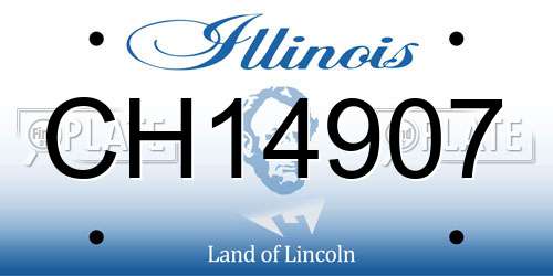 CH14907 Illinois License Plate