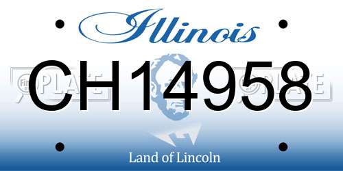 CH14958 Illinois License Plate