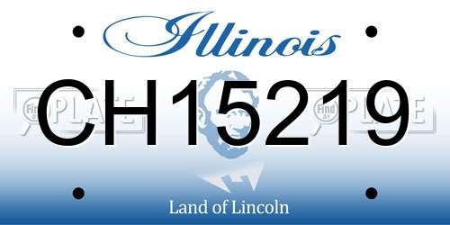 CH15219 Illinois License Plate