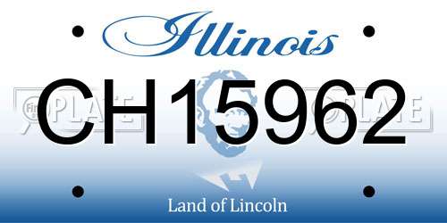 CH15962 Illinois License Plate