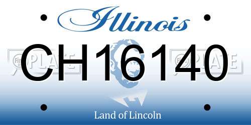 CH16140 Illinois License Plate