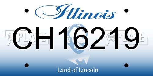 CH16219 Illinois License Plate
