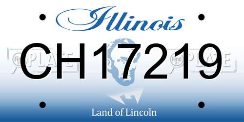 CH17219 Illinois License Plate
