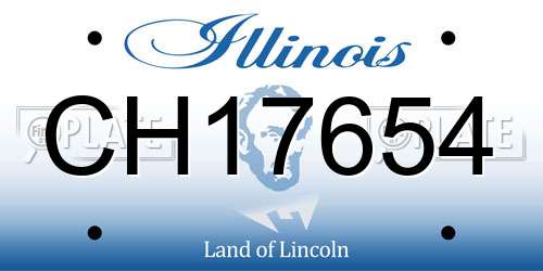 CH17654 Illinois License Plate