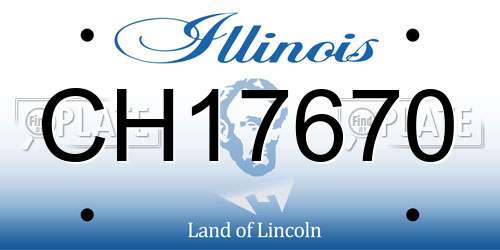 CH17670 Illinois License Plate