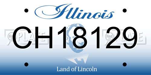 CH18129 Illinois License Plate