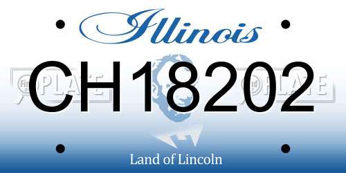 CH18202 Illinois License Plate