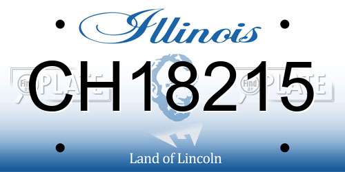 CH18215 Illinois License Plate